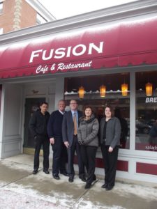 Fusion Cafe ribbon cutting
